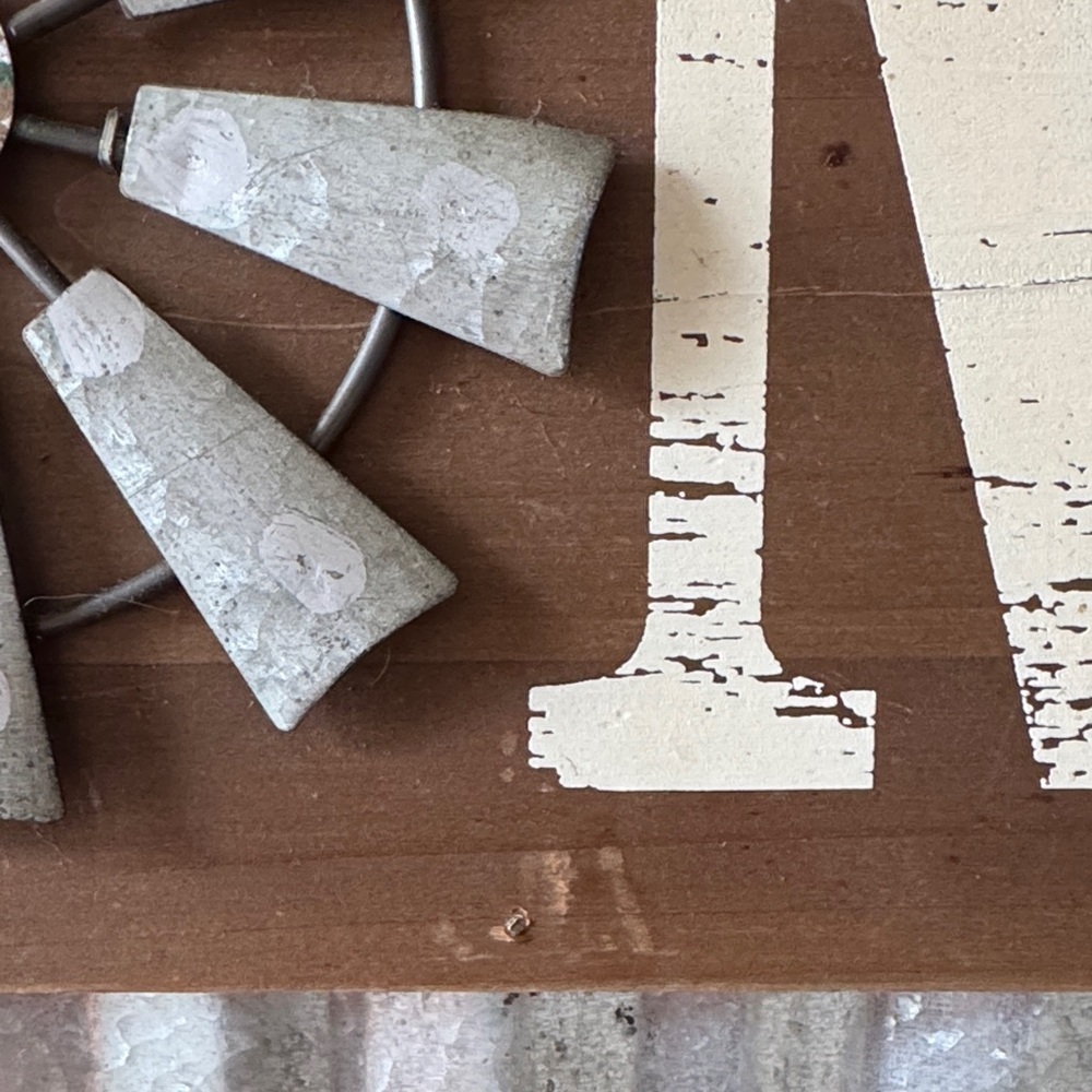 Galvinized Metal & Wood Rustic Brown and Silver 'HOME' Wall Decor NWOT - Picture 4 of 9